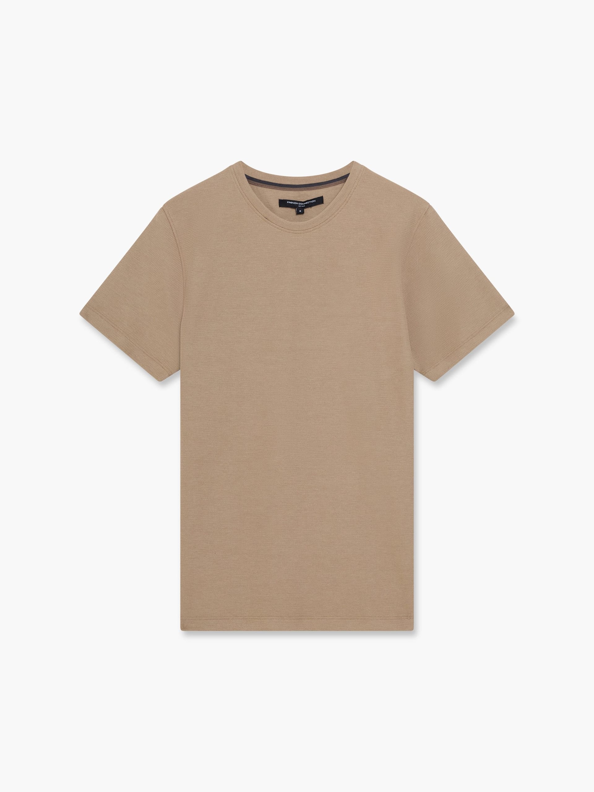 French Connection Mink Brown Textured T-Shirt