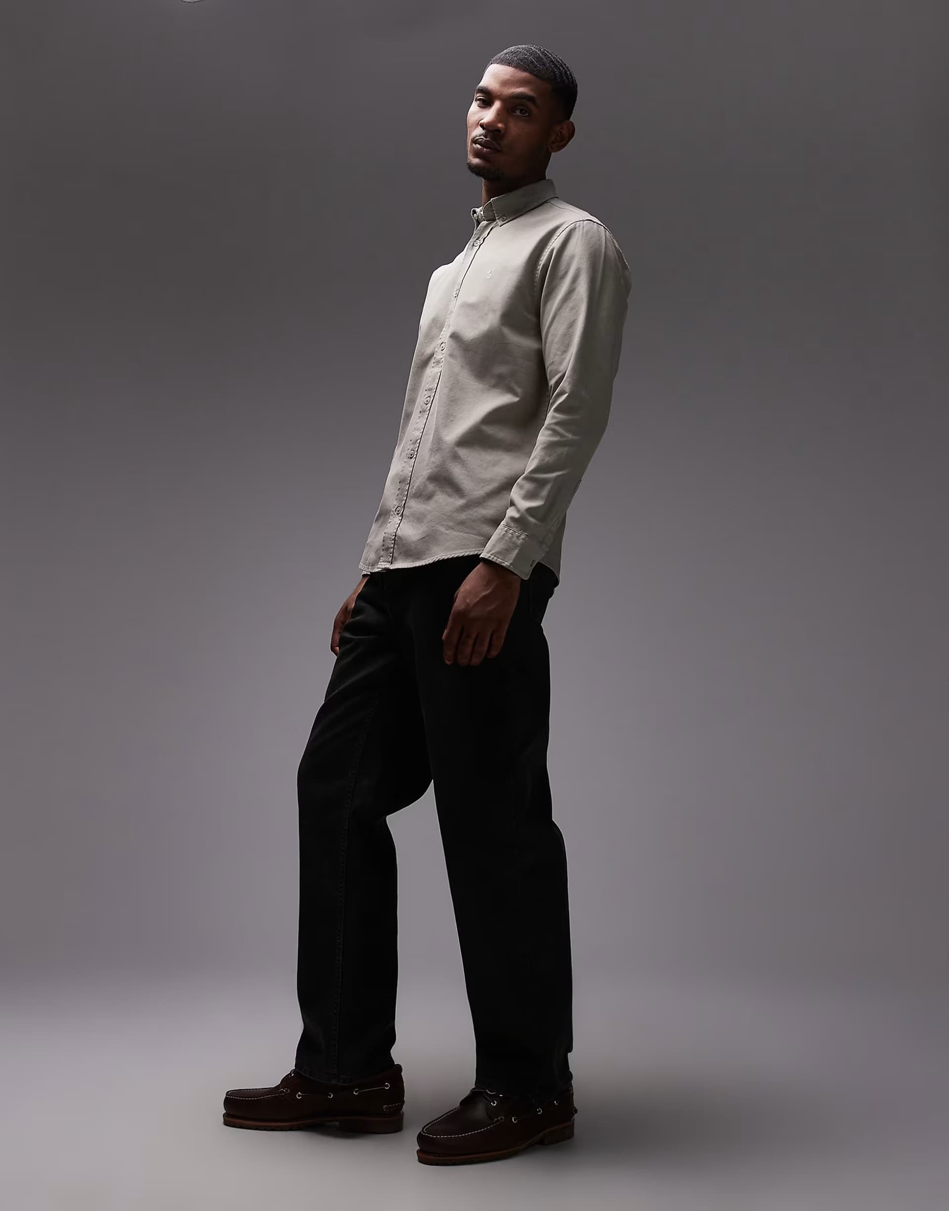 ASOS Carhartt WIP bolton long sleeve oxford shirt in puddle