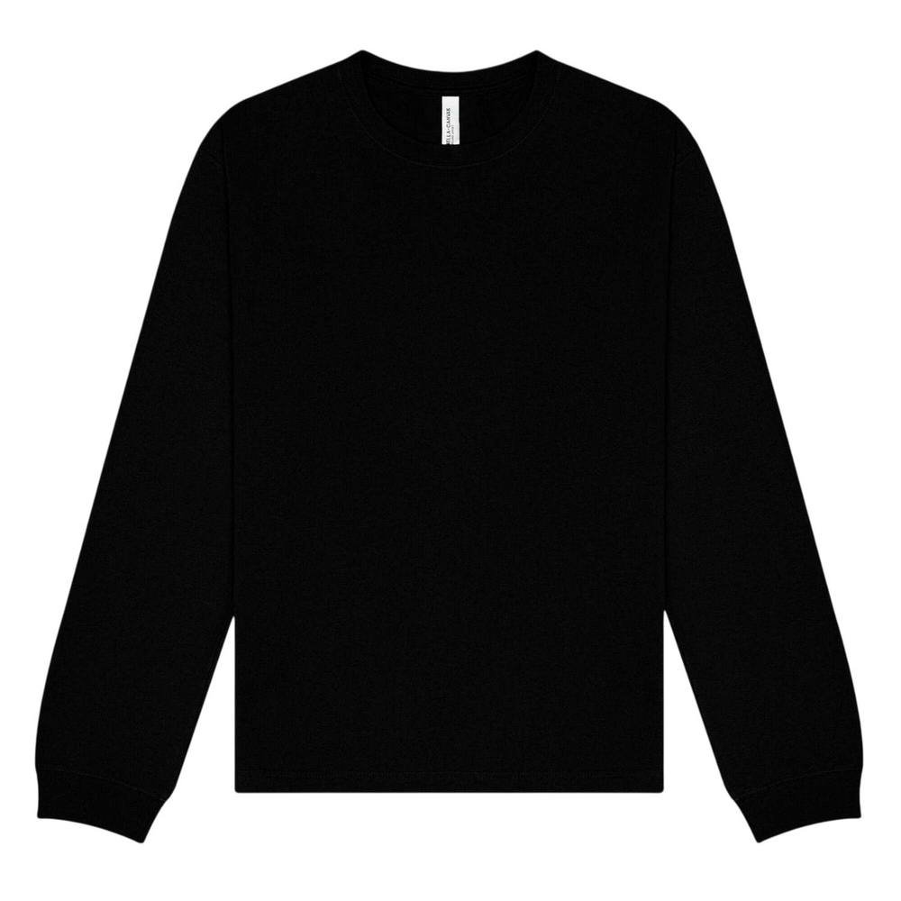Bella + Canvas Bella + Canvas Men's Heavy Long-Sleeved T-Shirt XL in Black - 1
