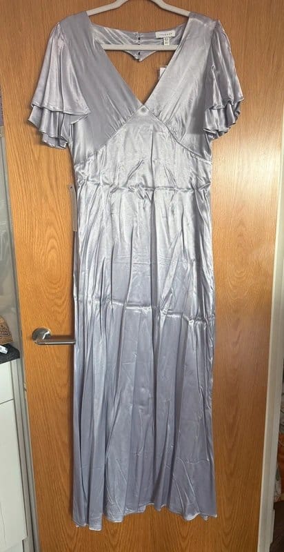 Topshop Topshop Lilac Satin Bridesmaid Dress - 1