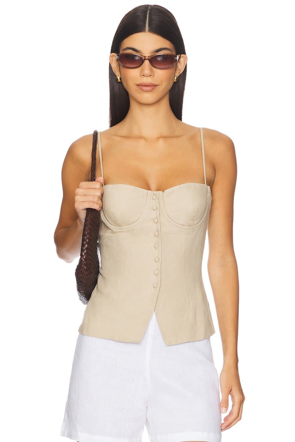 revolve Air Linen Underwire Corset Top
