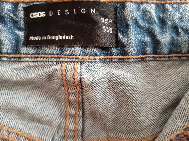 ASOS Design Denim mini skirt