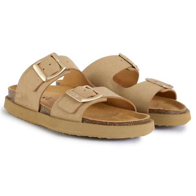 V.GAN V.GAN Women's Fenugreek Comfort Footbed Sandals in Taupe - 2