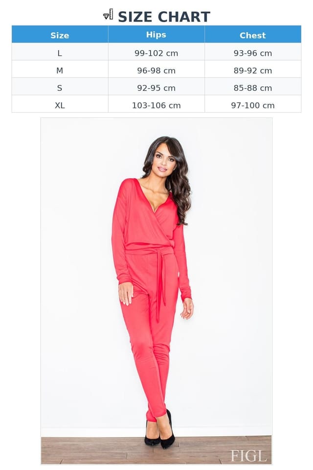 Love Lace Love Lace Women's Monochrome Triangle Neck Belted Jumpsuit in Red - 2