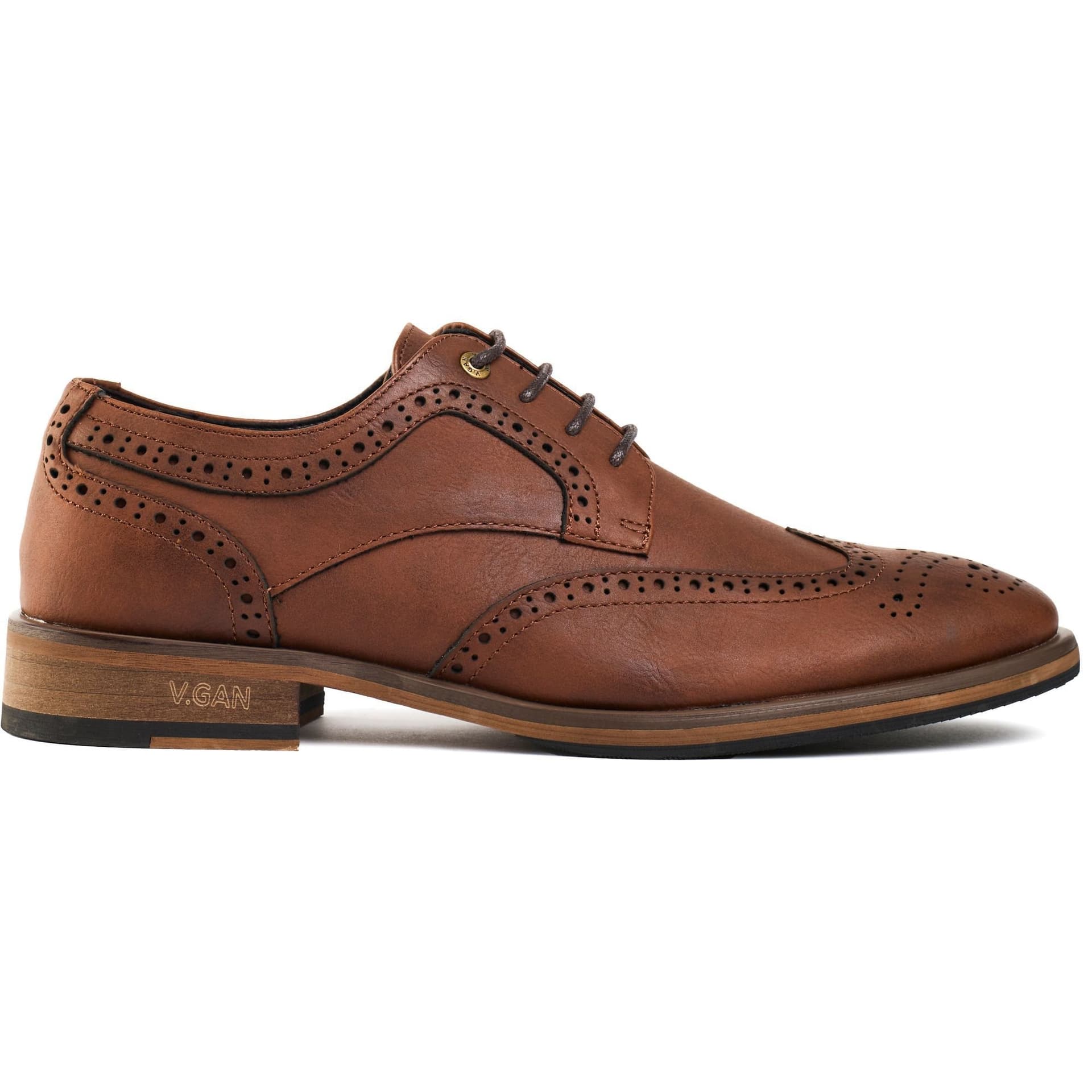 V.GAN V.GAN Men's Barley 2 Brogue Shoes in Tan