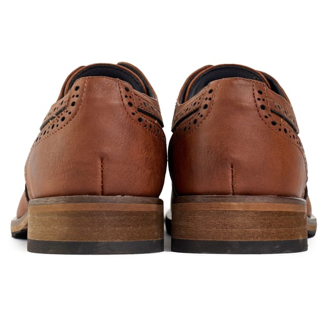V.GAN V.GAN Men's Barley 2 Brogue Shoes in Tan - 3