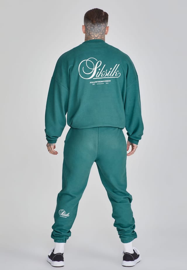 SikSilk SikSilk Men's Graphic Sweater in Green - 3