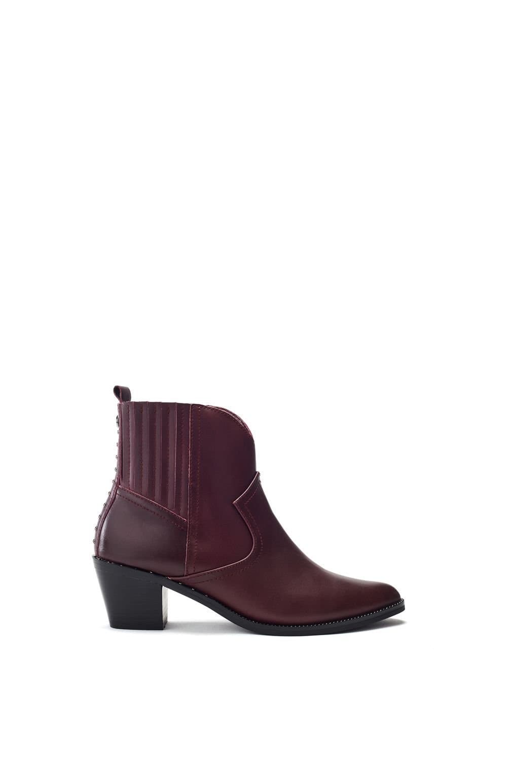 Moda In Pelle Moda In Pelle Women's 'Anniee' Leather Heeled Boots in Burgundy