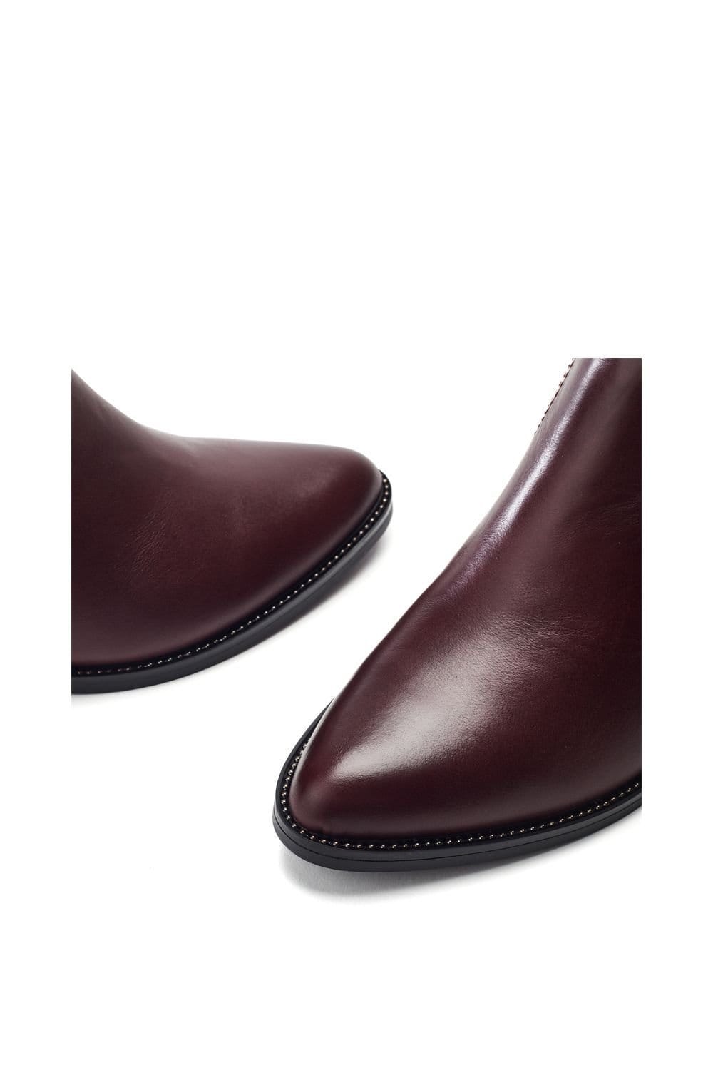 Moda In Pelle Moda In Pelle Women's 'Anniee' Leather Heeled Boots in Burgundy - 4