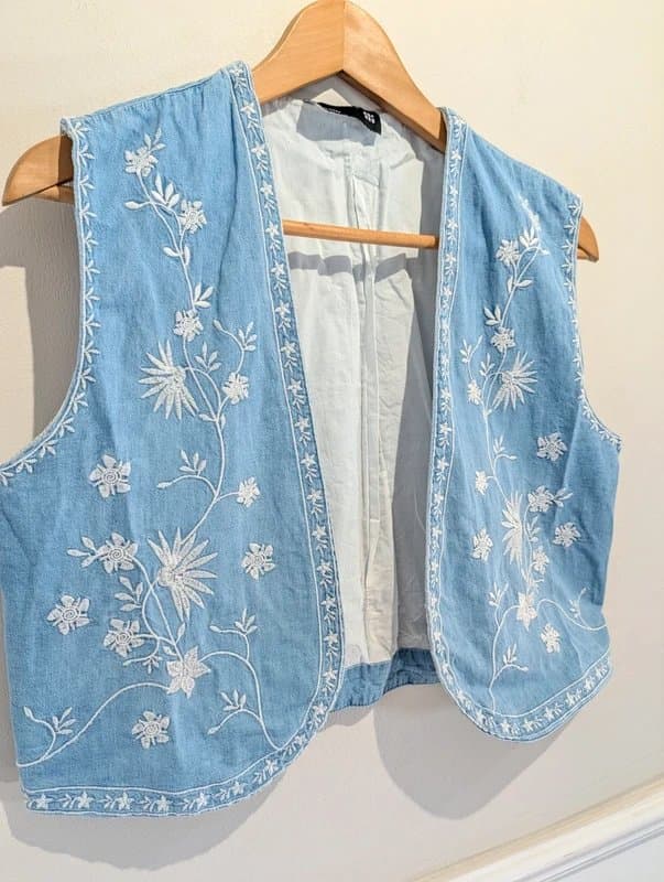 ASOS ASOS Design Summer Embroidered Vest Waistcoat