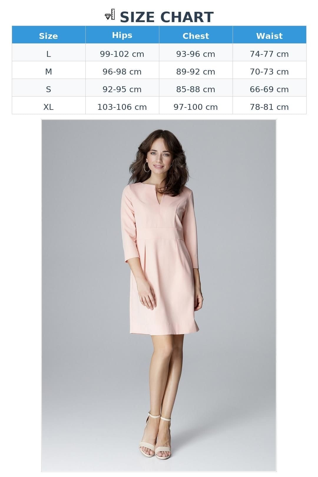 Love Lace Love Lace Women's Slim Fit 3/4 Sleeve V Neck Slit Dress in Pink - 4