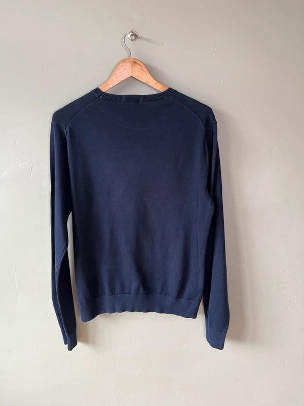 Uniqlo Navy Blue 100% Cotton Sweater Jumper Size S