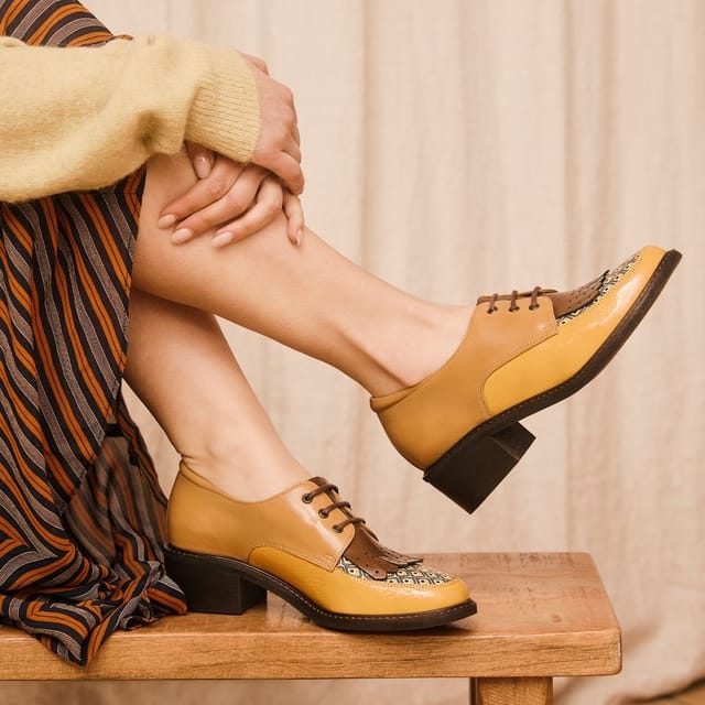 Embassy London Embassy London Women's Retro Tone - Yellow & Brown - 2