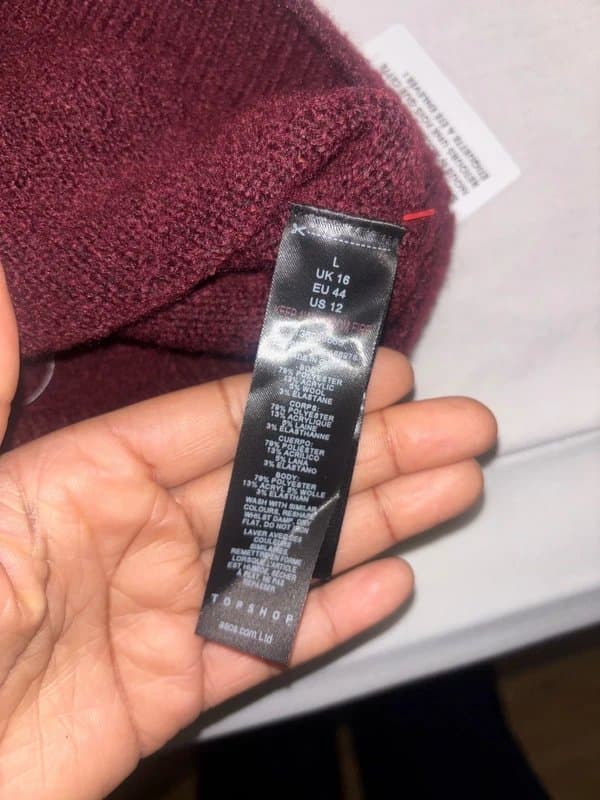 Topshop Topshop knitted micro cardigan burgundy