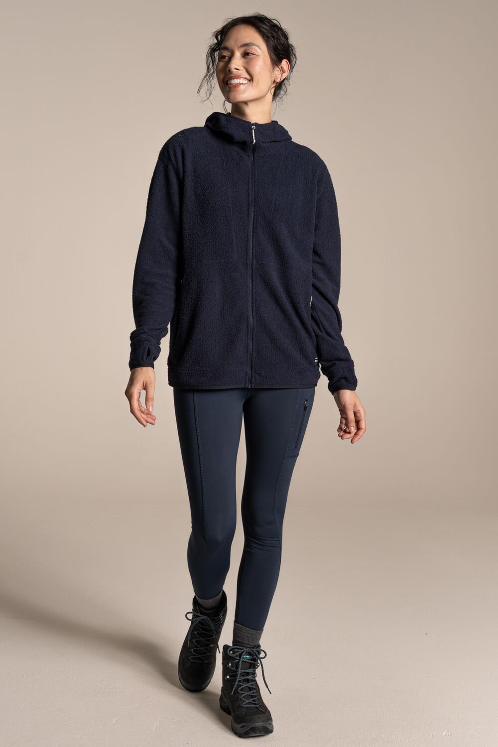 Craghoppers Craghoppers Women's Compresslite Fleece Hooded Jacket in Navy - 3