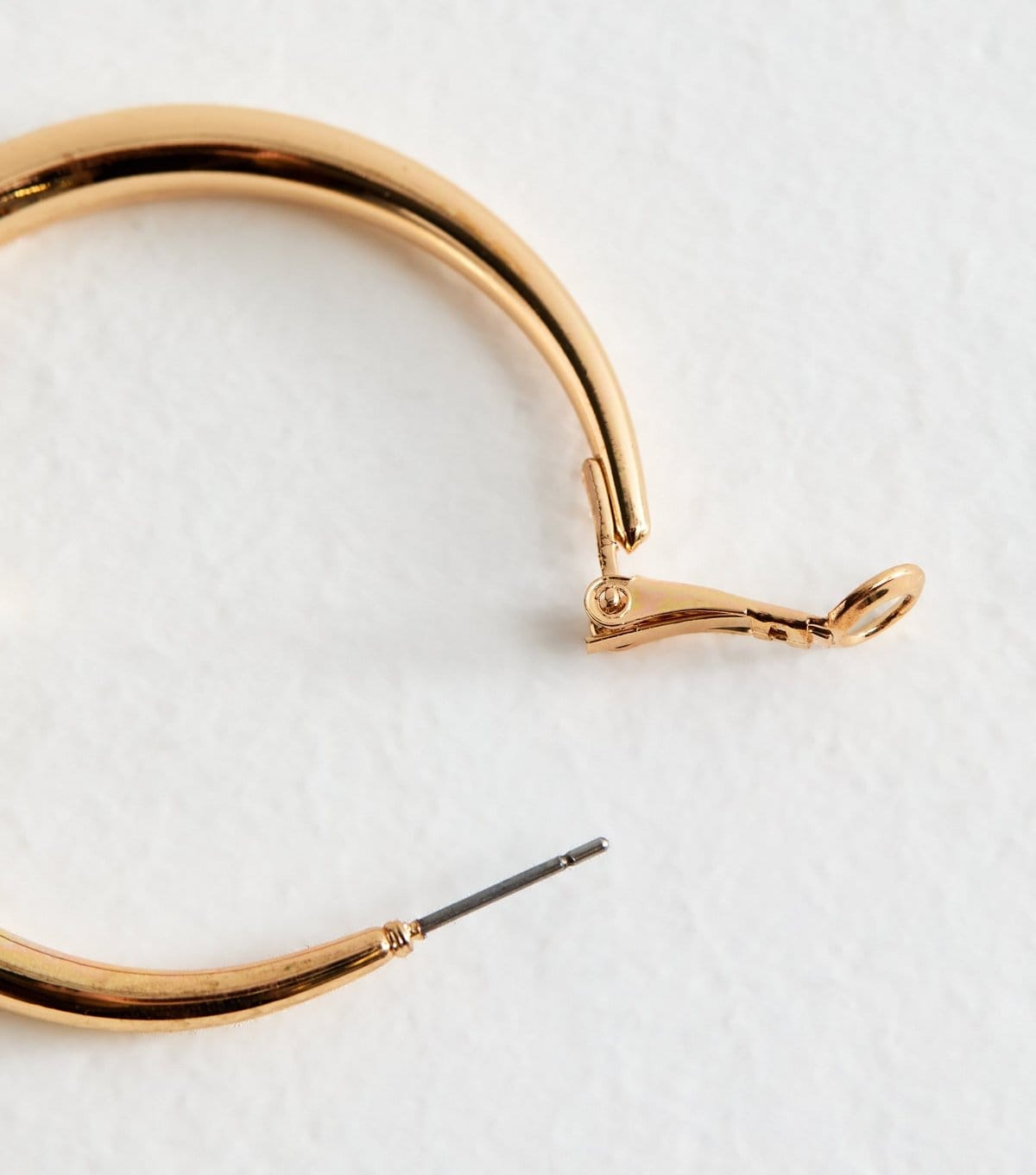 New Look Gold Tone Tapered Large Hoop Earrings New Look - 4