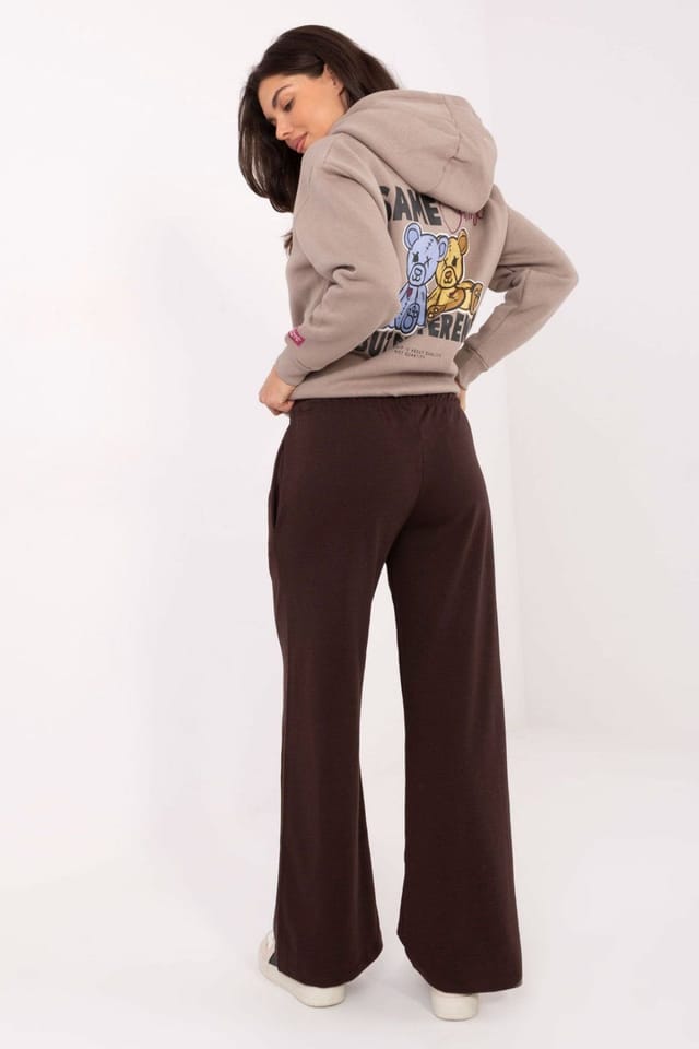 Love Lace Love Lace Women's Everyday Cotton Polyester Sweatpants Trousers Style 218244 in Brown - 3