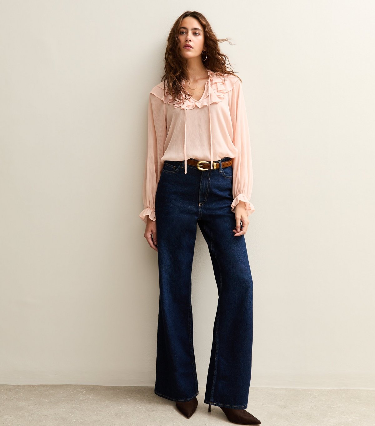 New Look Women's Pink Frill Trim Chiffon Blouse New Look - 2