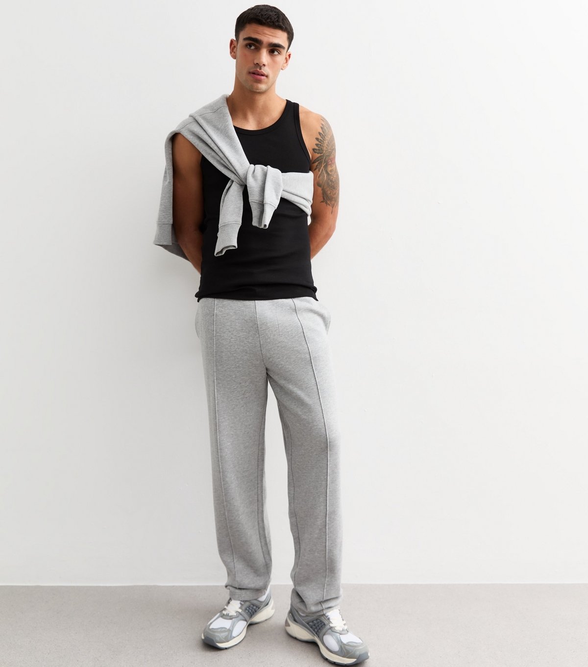 New Look Men's 2 Pack Black Slim Ribbed Cotton Vest Tops New Look - 3