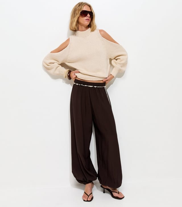 New Look Women's Cream Open Shoulder Jumper New Look - 3