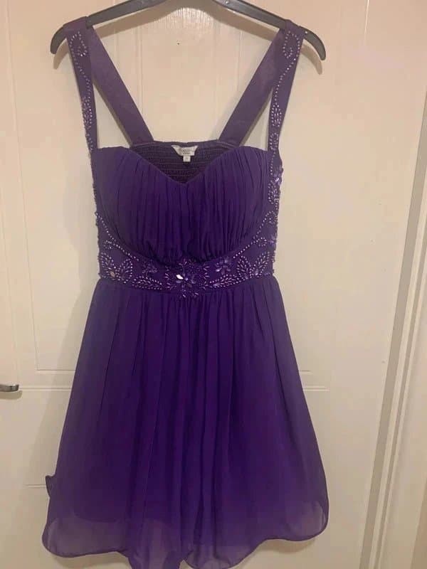 New Look Embellished size 12 purple party/prom dress