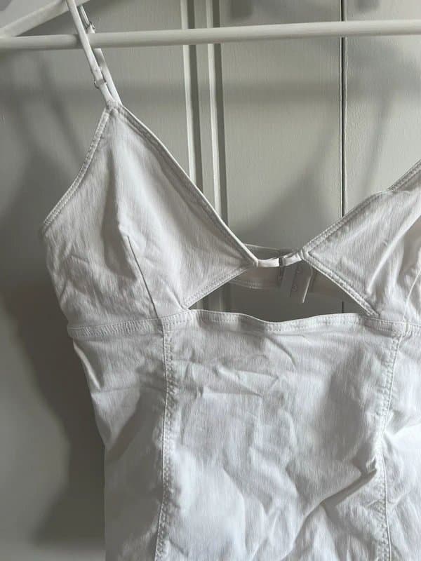 Zara Zara white cami top with cut out detail