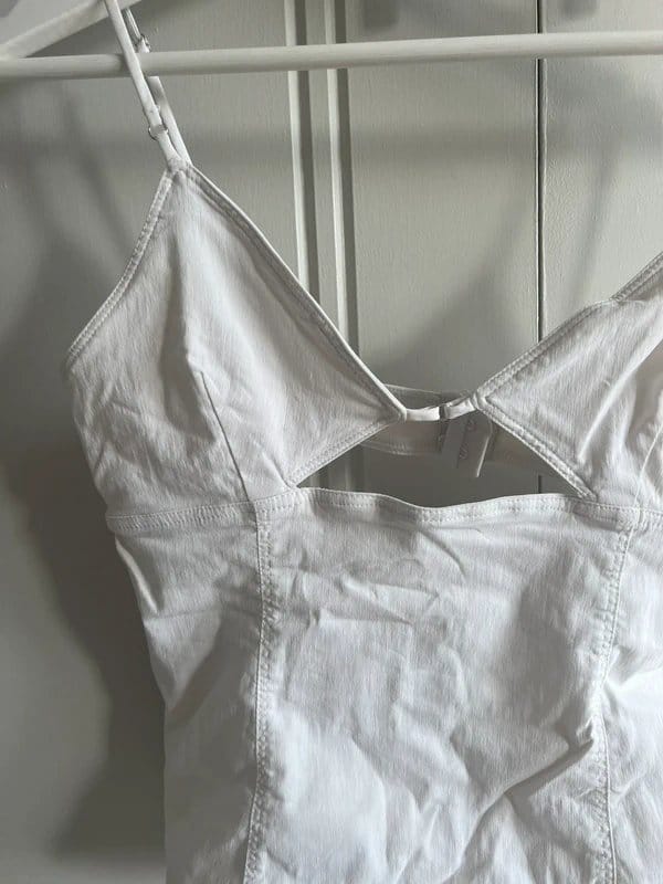 Zara Zara white cami top with cut out detail - 1