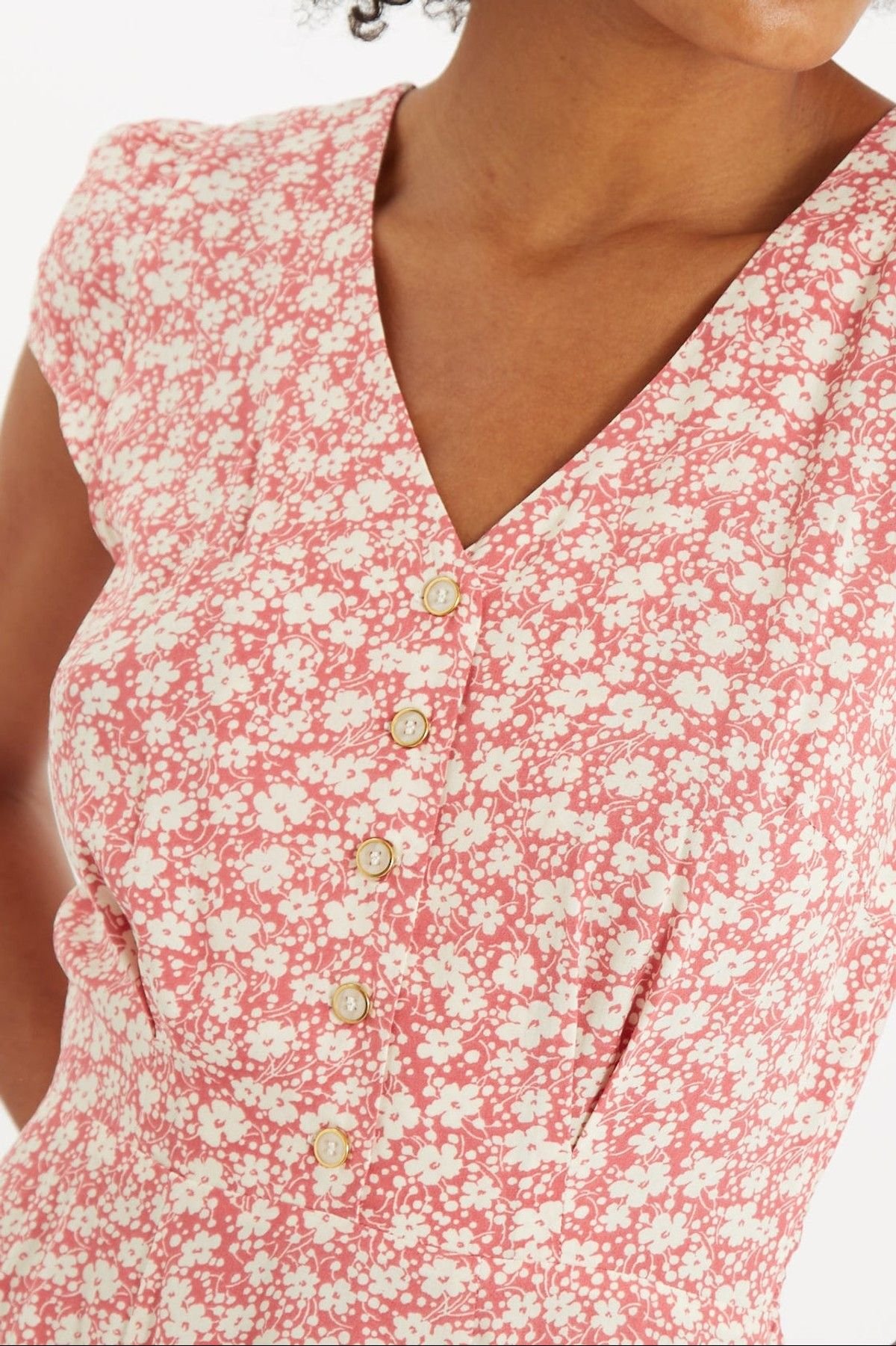 Louche Louche Women's Cathleen Mini Periwinkle Tea Dress in Pink - 3