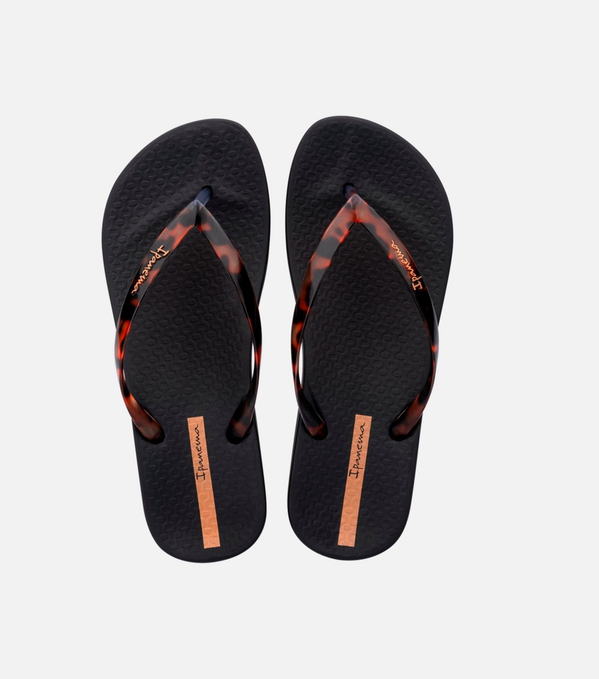 Ipanema Women's Black Tortoiseshell Effect Flip Flops Ipanema New Look - 4