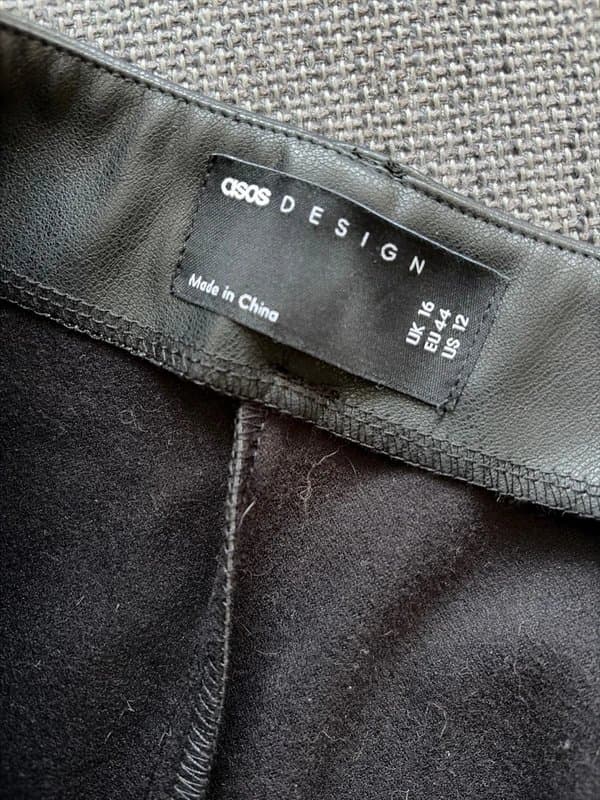 ASOS Faux leather skort asos size L