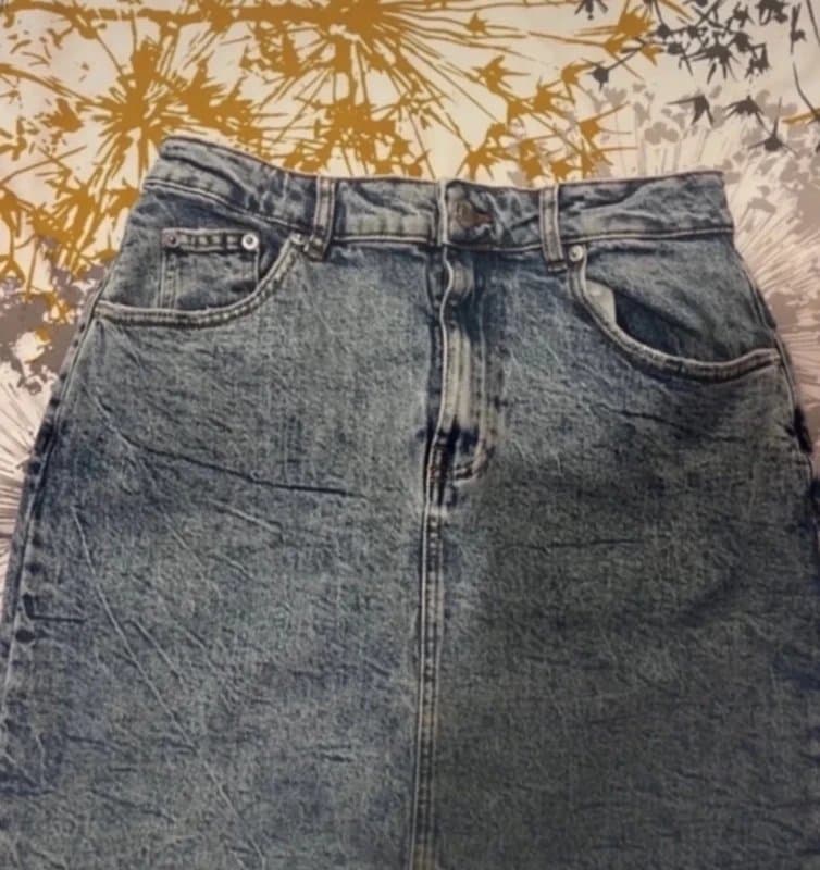 ASOS ASOS Denim maxi skirt with split