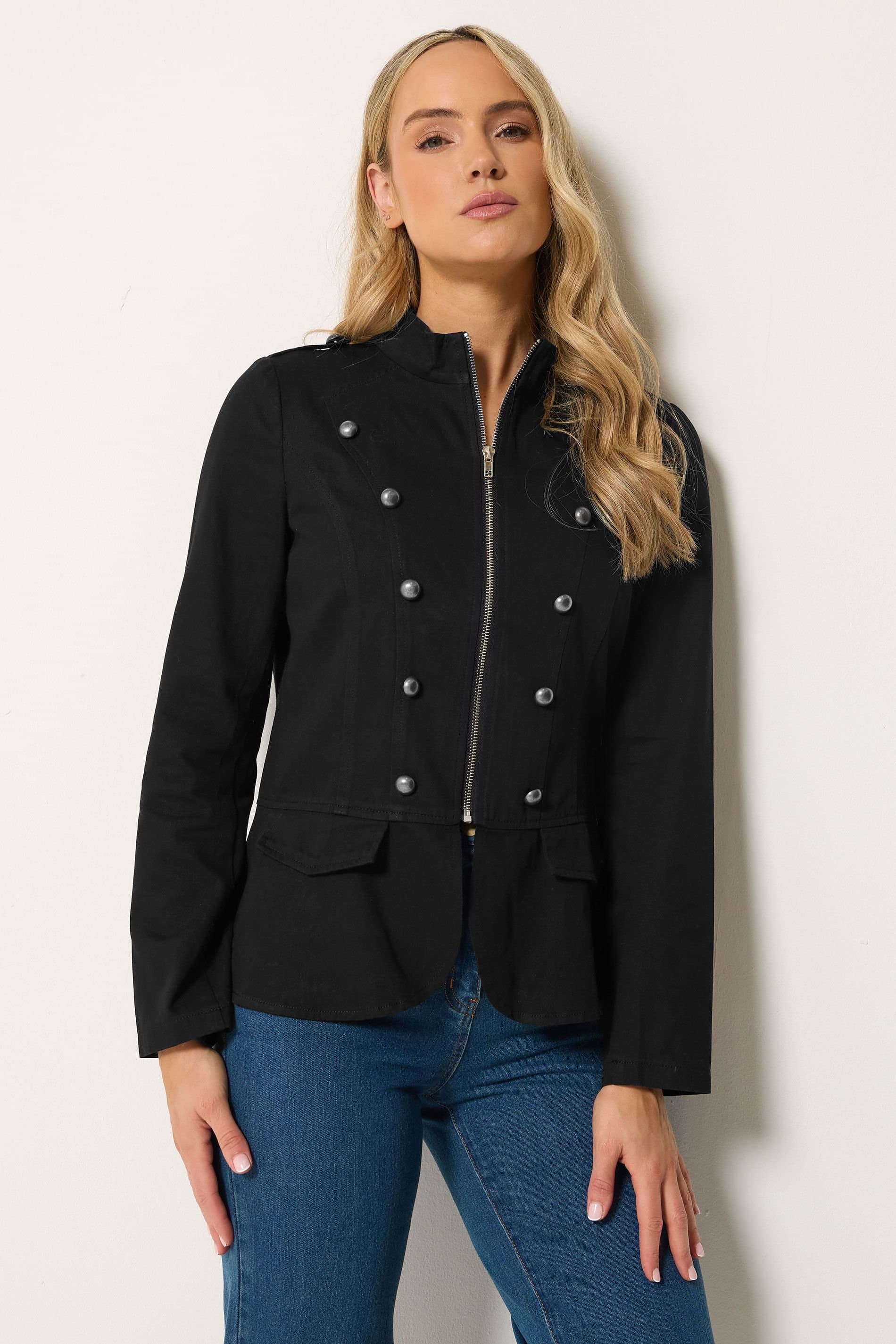 Long Tall Sally Long Tall Sally Women's Tall Military Jacket in Black