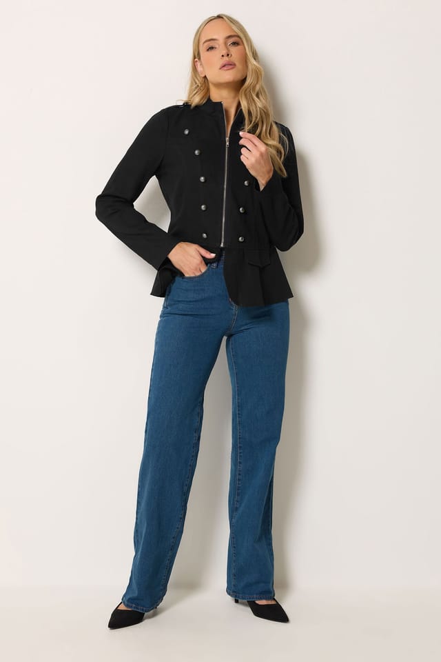 Long Tall Sally Long Tall Sally Women's Tall Military Jacket in Black - 3
