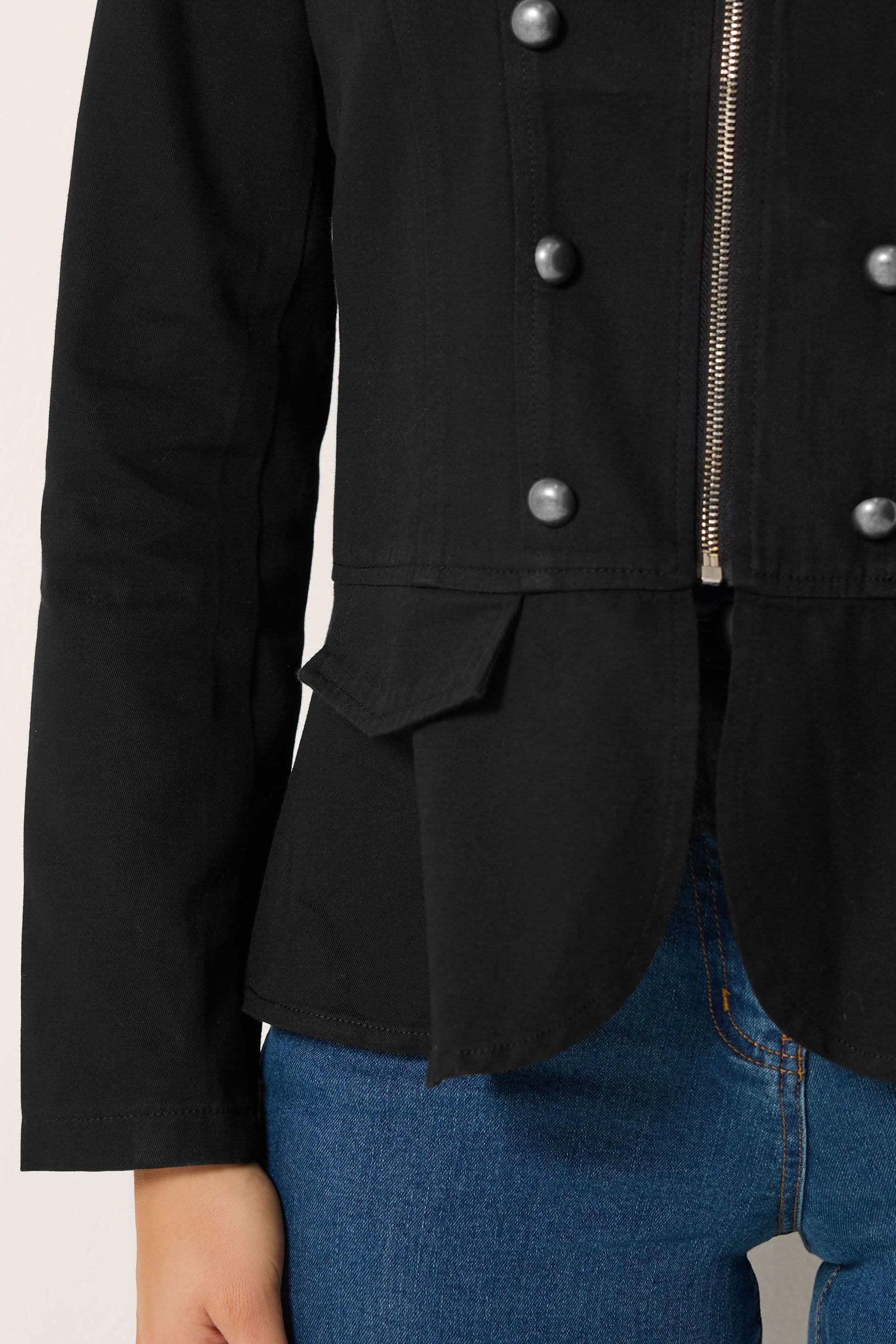 Long Tall Sally Long Tall Sally Women's Tall Military Jacket in Black - 4