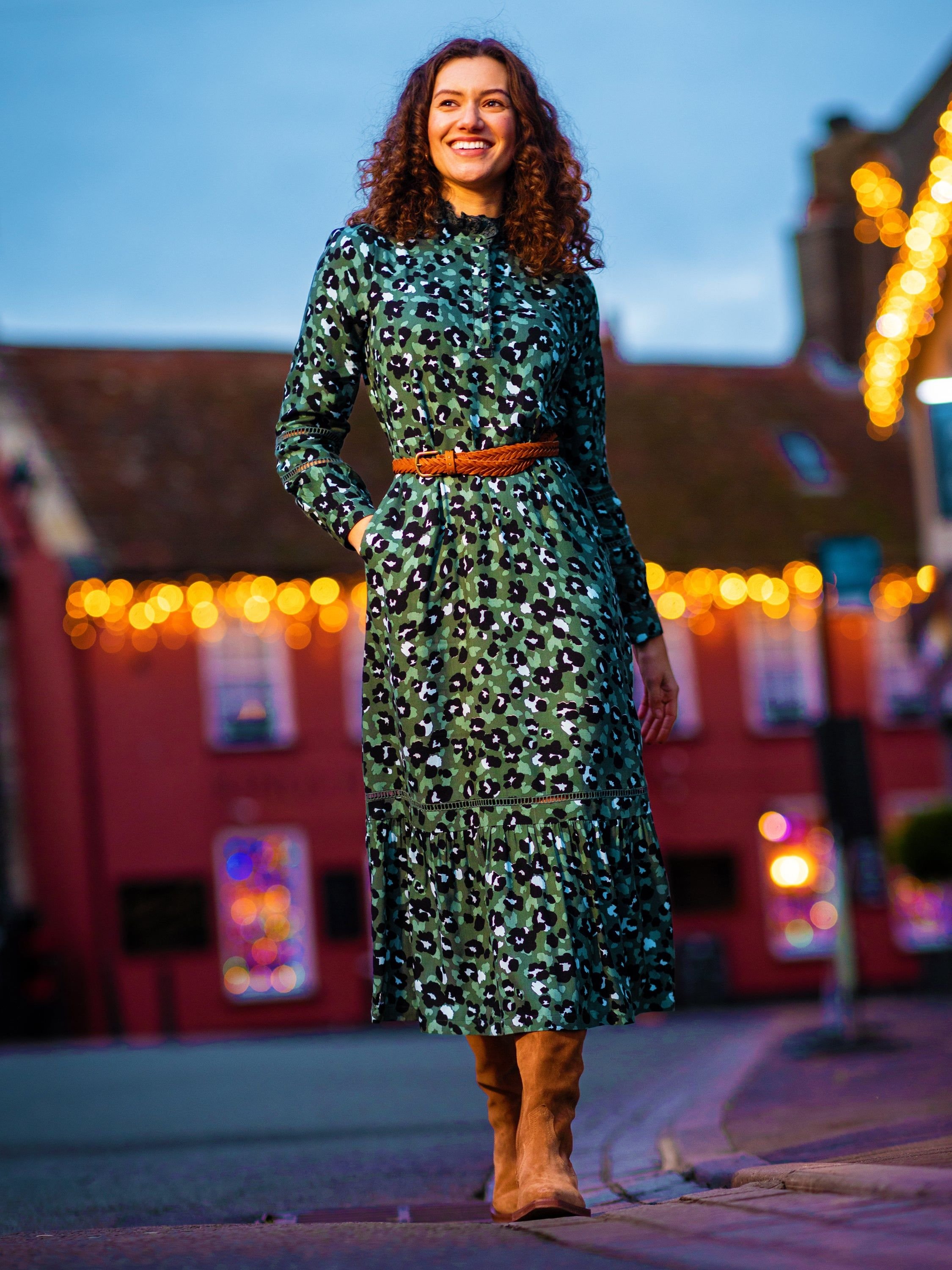 Brakeburn Brakeburn Women's Luna Dress in Green - 2