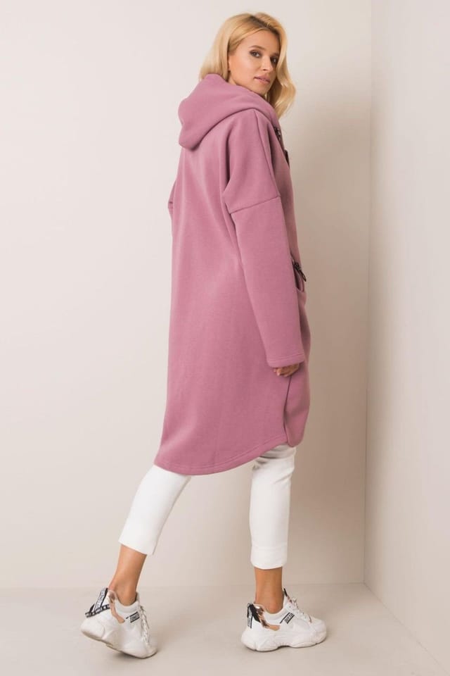 Love Lace Love Lace Women's Extended Cut Zip Hoodie Sweatshirt in Pink - 3