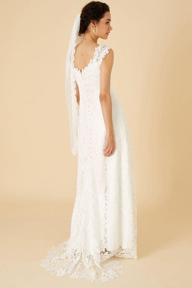 Monsoon Monsoon Women's Cassandra Lace Bridal Maxi Dress Ivory - 3