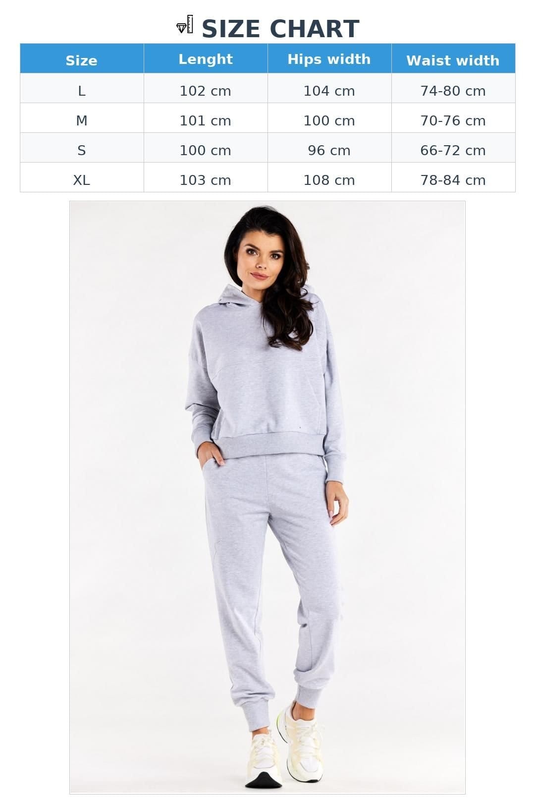 Love Lace Love Lace Women's Straight Sweatpants with Slip Pockets Rib Cuffs in Grey - 4