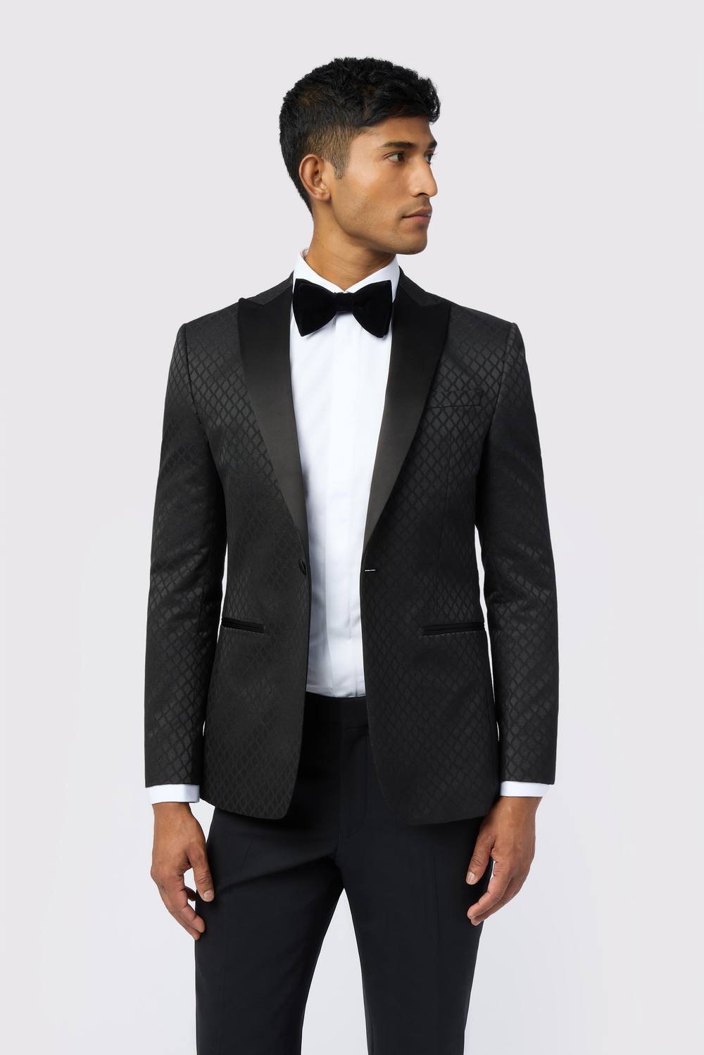 Ted Baker Ted Baker Men's Sabine Slim Fit Diamond Jacquard Jacket in Black - 2