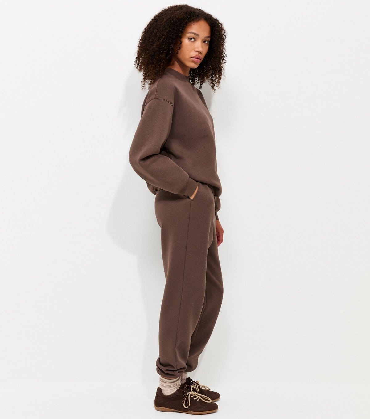 New Look Women's Dark Brown Cotton Rich Relaxed Sweatshirt New Look - 4
