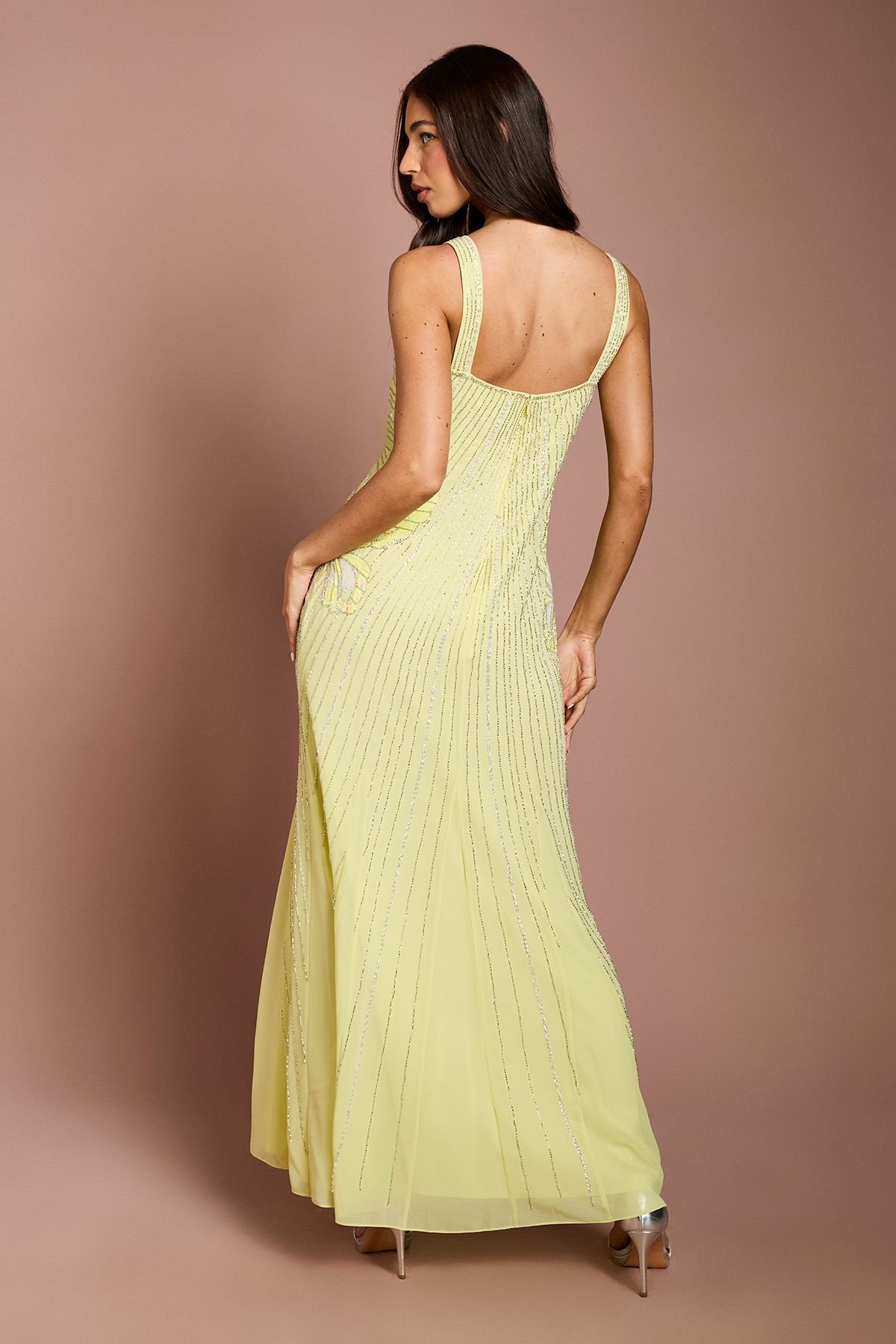 Coast Coast Women's Butterfly Embellished Maxi Dress in Yellow - 3