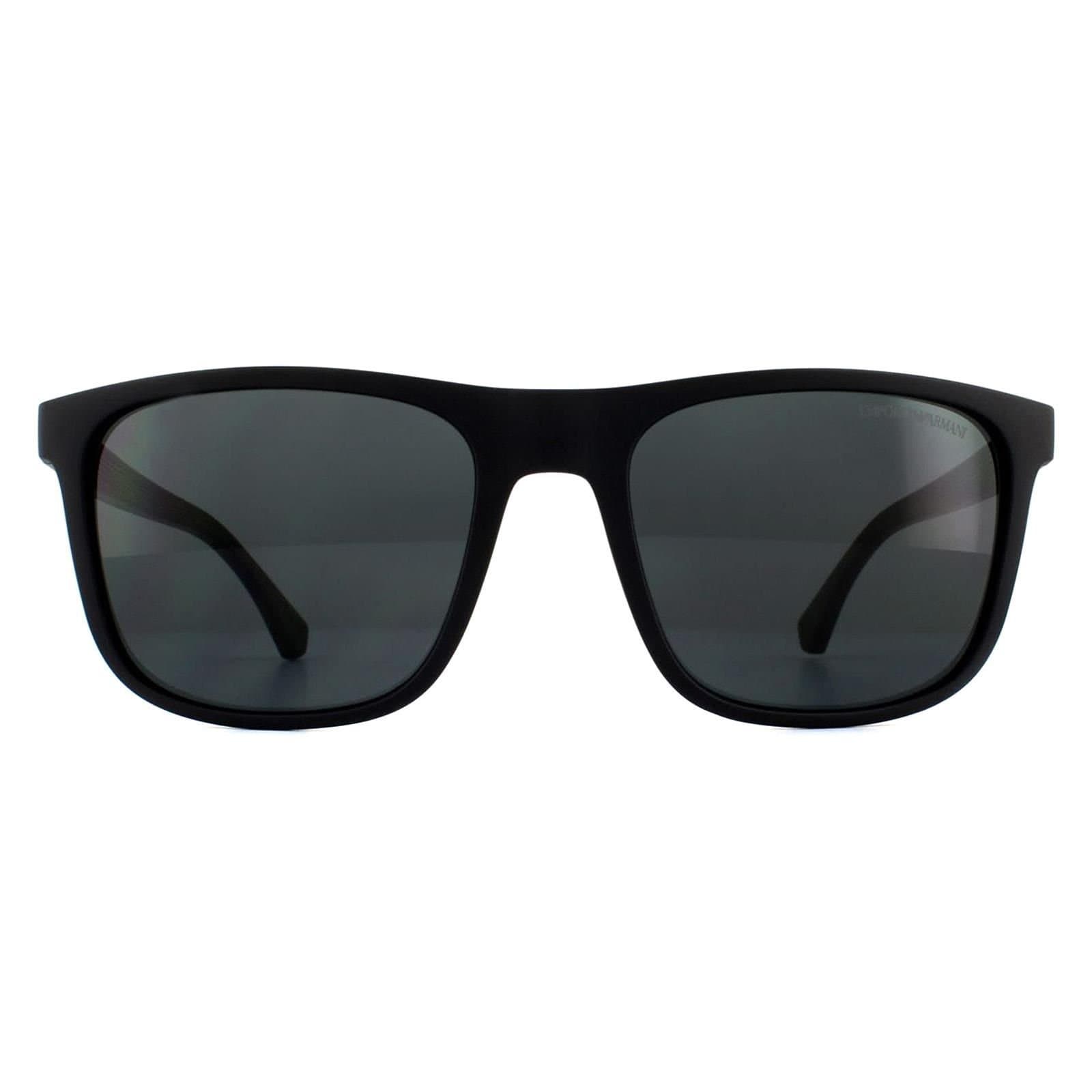 Emporio Armani Emporio Armani Men's Square Matte Black Grey Gradient Sunglasses