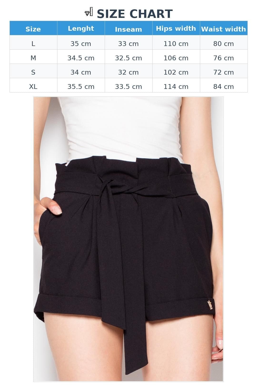 Love Lace Love Lace Women's High Waist Frill Belt Shorts With Pockets in Black - 4