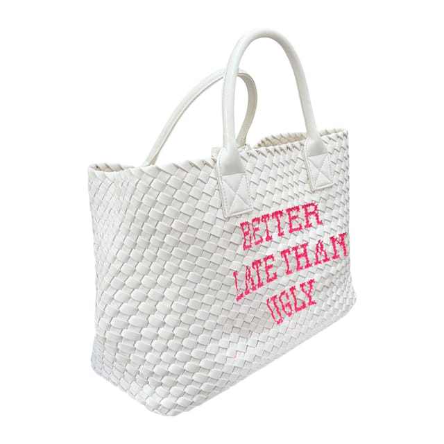 Lilly Loves Lilly Loves Women's White Woven Better Late Bag - 2