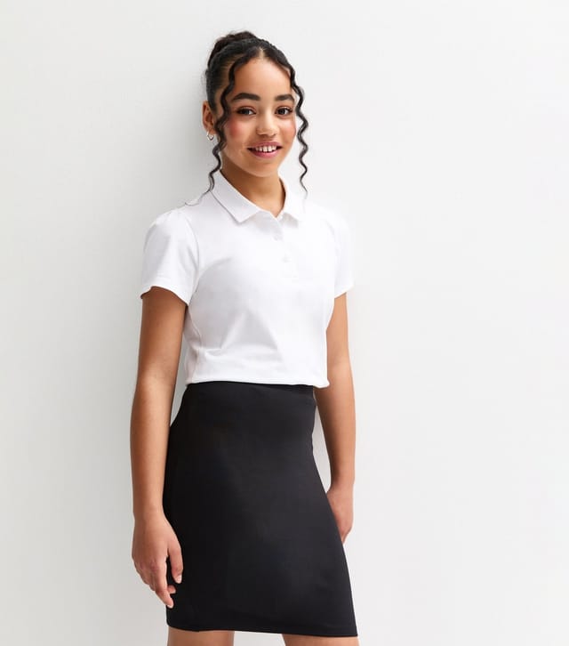 New Look Girls' Black High-Waisted School Tube Skirt New Look - 3