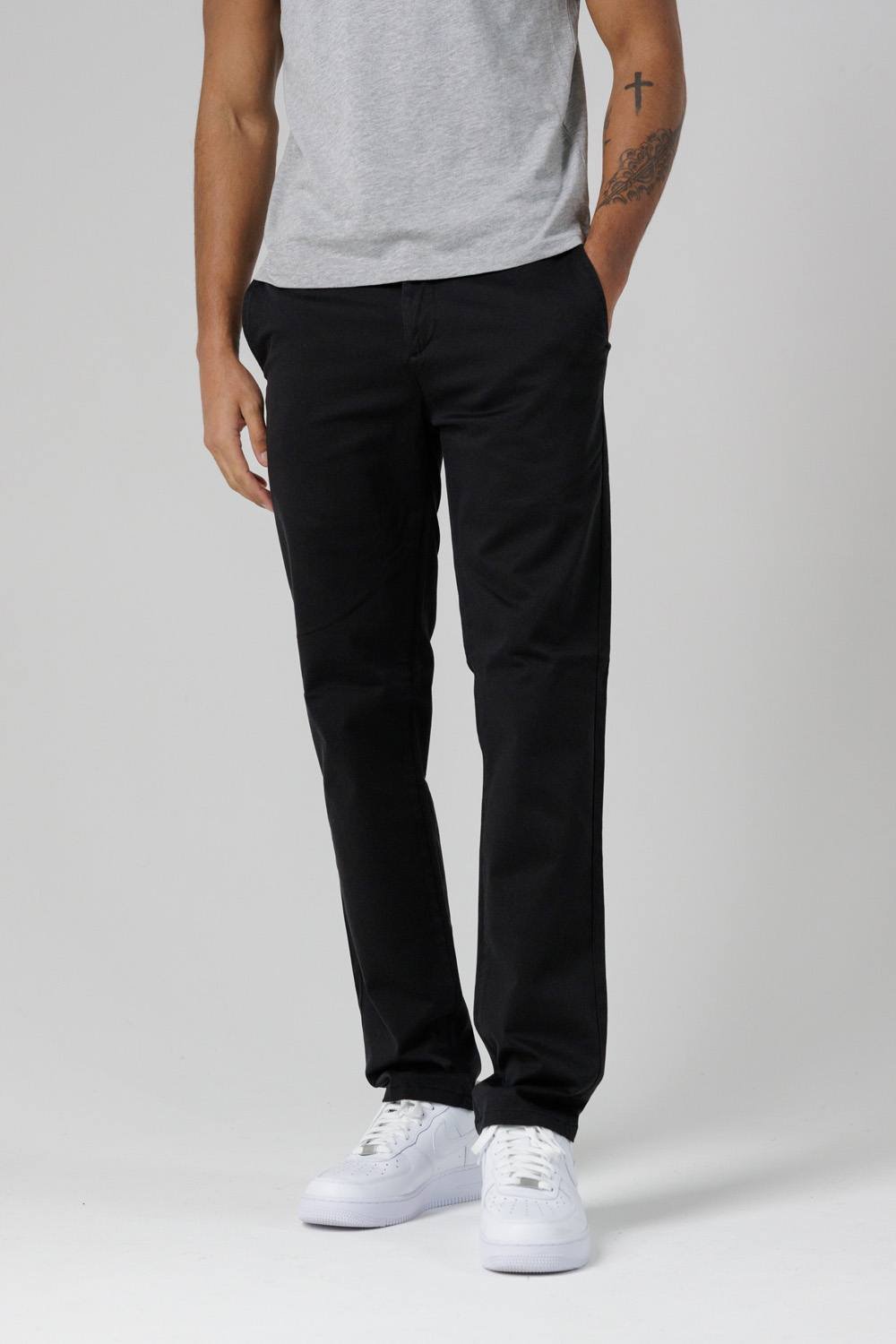 Monkee Genes Monkee Genes Men's Slim Fit Classic Chinos in Black - 2