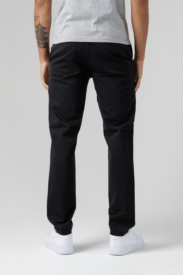 Monkee Genes Monkee Genes Men's Slim Fit Classic Chinos in Black - 2