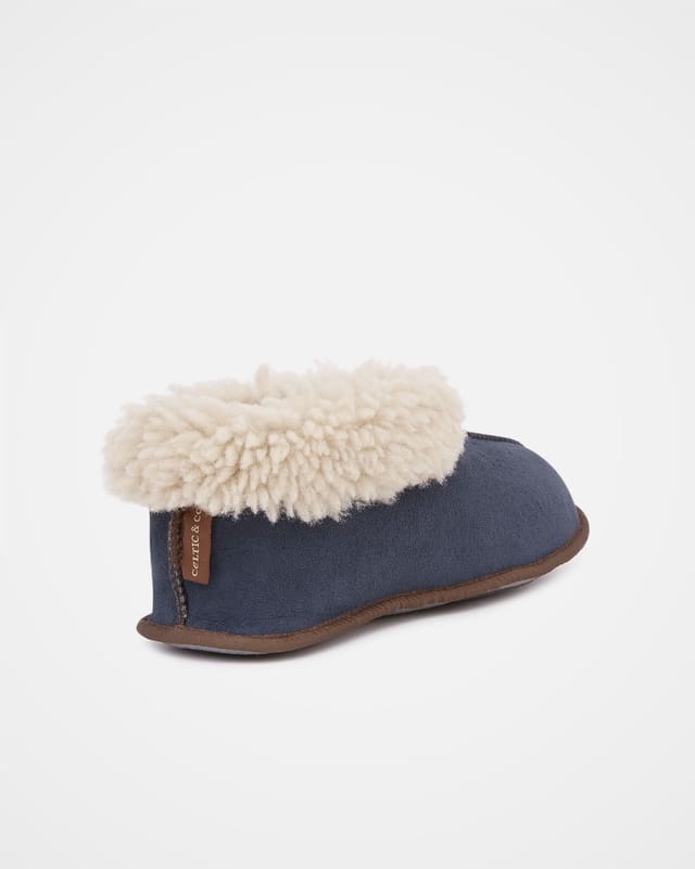 Celtic & Co Celtic & Co Women's Soft Sole Bootee Slipper in Mid Navy - 2