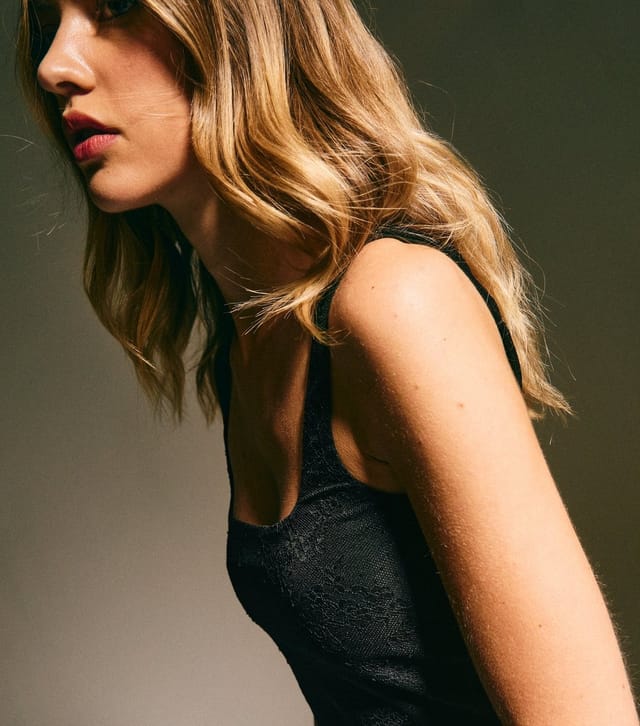 New Look Women's Black Lace Square Neck Bralette Top New Look - 3