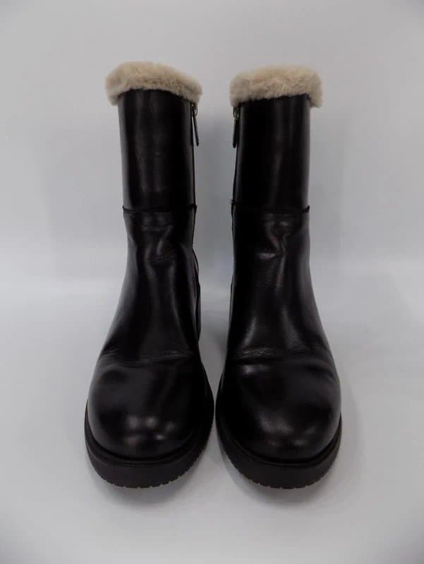 Timberland Timberland Black Leather Boots UK 4.5 Narrow Fit Womens Low Block Heel Ankle Zip